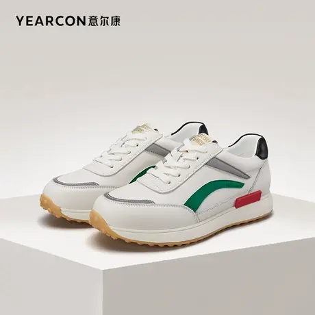 意尔康女鞋春秋季女士休闲单鞋时尚潮流百搭低帮平底英伦风商品大图