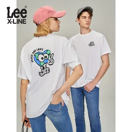 LeeXLINE23春夏新品舒适版圆领男女同款短袖T恤LUT0054384LE图片