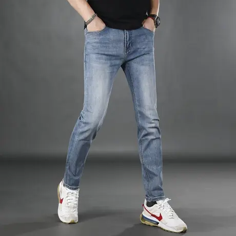 夏季牛仔裤男款修身小脚显瘦显高2025新款欧洲站潮牌男薄款裤子商品大图
