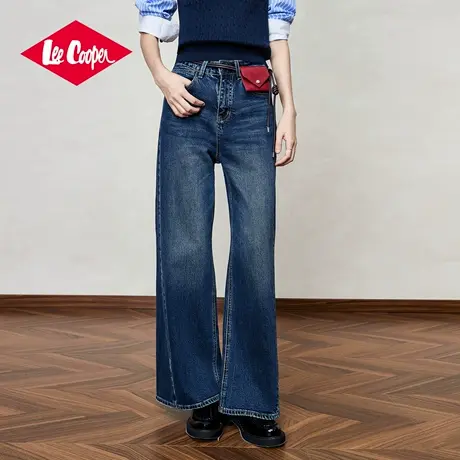 Lee Cooper直筒牛仔裤女2025新款秋季高级感百搭阔腿拖地长裤子商品大图