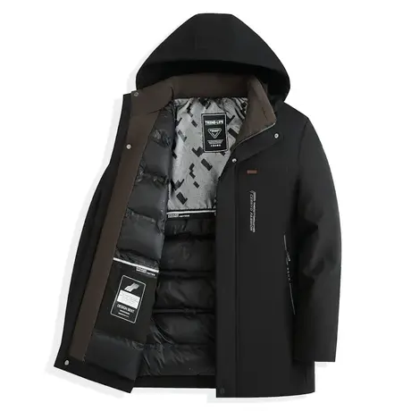 中老年父亲冬装加厚棉衣服外套男士爸爸棉服上衣保暖棉袄连帽款商品大图