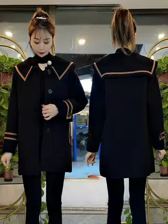 毛呢外套女2023秋季新款赫本风西装呢子大衣外套潮ins小个子外套图片