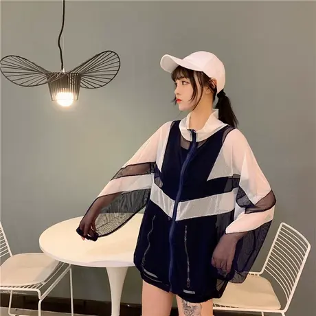 防晒衣女仙女夏季2021新款薄款网纱披肩百搭宽松超仙外搭开衫外套商品大图