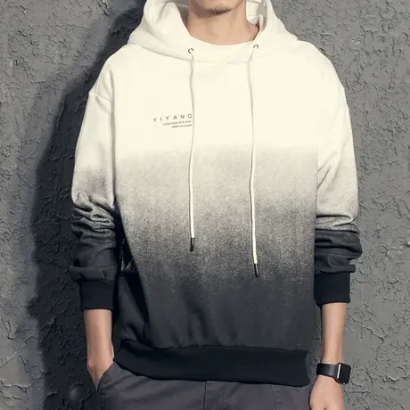 奕飏个性渐变卫衣男潮ins连帽 春秋款韩版潮流衣服 嘻哈潮牌学生商品大图