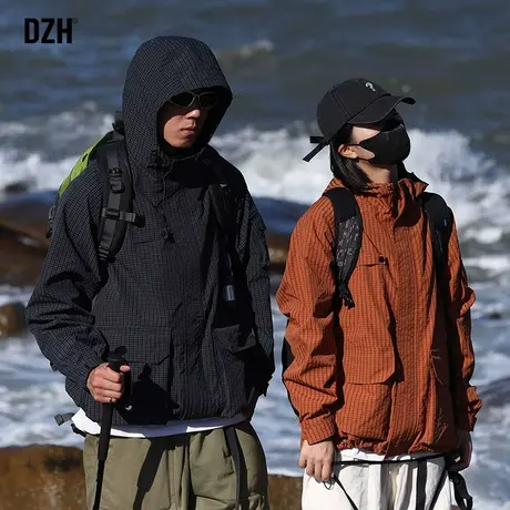 男士春秋季连帽外套男高级感痞帅男女同款2024新款防风防水冲锋衣商品大图