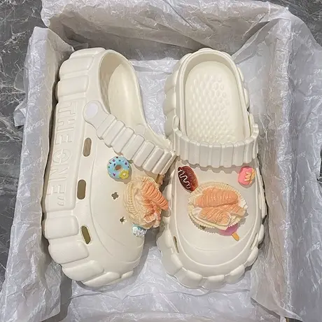 洞洞鞋女款夏季网红超火防滑耐磨包头拖鞋运动外穿踩屎感沙滩凉鞋商品大图