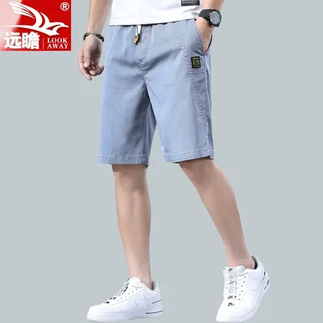 男生薄款休闲短裤男夏季男士五分裤夏天宽松直筒百搭冰丝中裤男款商品大图