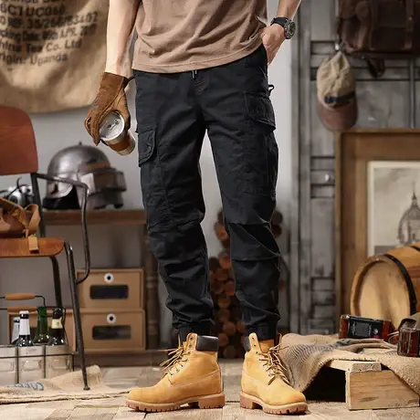 Modi Nick/摩帝尼克潮流百搭男款工装裤时尚品质男裤直筒纯棉长裤商品大图