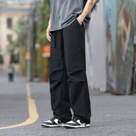 速干伞兵裤子男款夏季薄款潮牌大码男士直筒宽松秋季工装休闲长裤商品大图