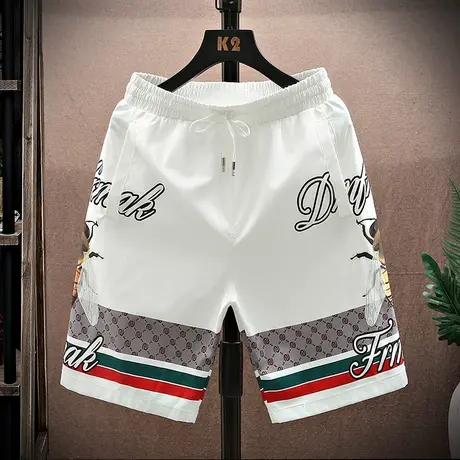 2023夏季新款男士五分裤潮牌短裤子薄款宽松青少年中裤大裤衩裤子商品大图