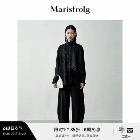【艺术家灵感】玛丝菲尔秋月桂叶重工刺绣双层搭片衬衫图片