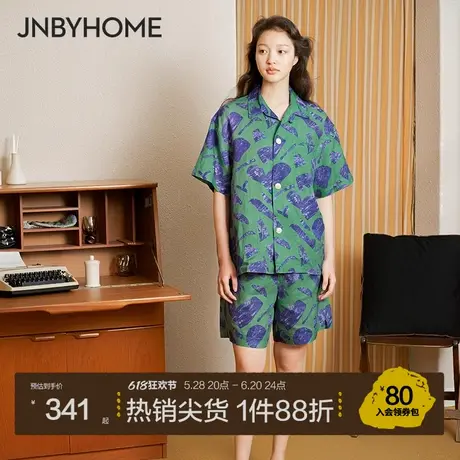 【100%亚麻家居服】JNBYHOME江南布衣睡衣涂鸦印花高端亚麻透气商品大图