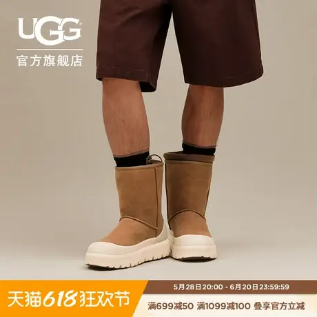 UGG冬季新款男女同款时尚舒适厚底保暖经典短靴休闲雪地靴1143992商品大图