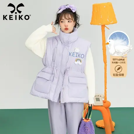 【108g90%白鸭绒】立领羽绒服女背心2022冬季新款加厚马甲外套商品大图