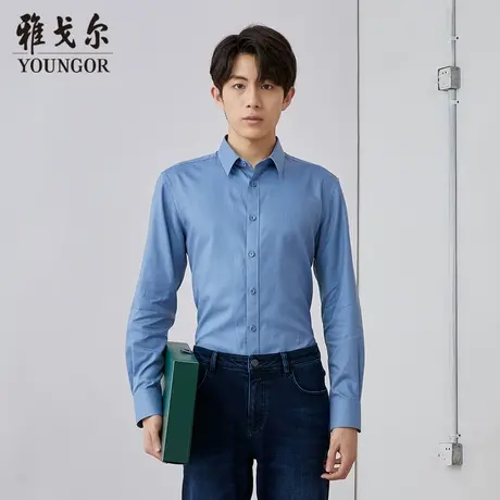 雅戈尔奥莱 商场同款男士长袖衬衫秋冬新款官方商务休闲长袖衬衫商品大图