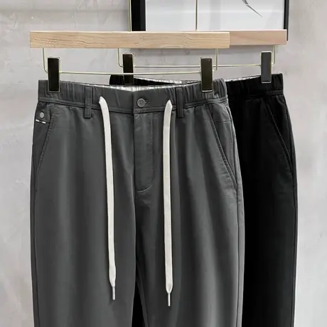 工装裤男潮牌修身新款潮流商务休闲裤男士直筒哈伦长裤子男春秋款商品大图