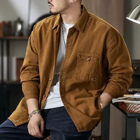 时尚衬衫长袖男士赛络纺织造耐磨不起毛百搭休闲春秋衬衣休闲男装图片