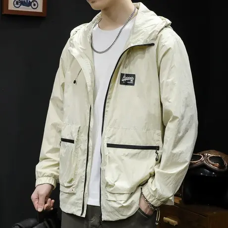 美式薄款速干冰丝防晒衣男士户外防晒服新款夹克外套宽松防紫外线图片