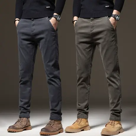 冬季加绒加厚款西裤男士春季春秋款2024新款休闲长裤男裤子秋冬款商品大图