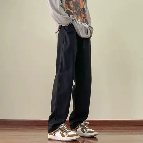 日系工装裤男秋季新款美式复古潮牌百搭宽松阔腿长裤直筒休闲裤子商品大图