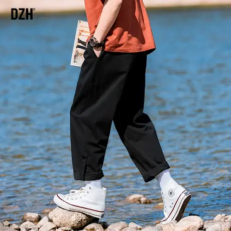 青少年男裤子春夏直筒宽松纯棉休闲裤户外工装裤2023年新款运动裤商品大图