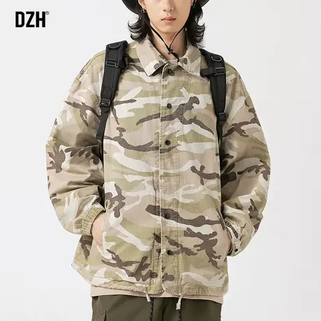 男士迷彩服外套男春秋飞行员夹克2023新款男款长袖上衣纯棉工作服商品大图