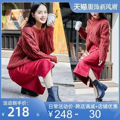 2025冬季新款小众牛皮粗跟高跟时尚短靴女圆头休闲欧美风女靴皮鞋商品大图