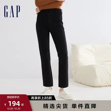 Gap女装早春时尚中腰紧身裤长裤直筒裤高级商务通勤休闲裤836329商品大图