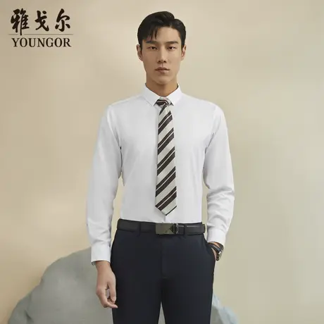 雅戈尔官方长袖衬衫商务休闲纯棉免烫长袖衬衫男4714商品大图