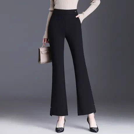 气质微喇裤女秋季2023新款时尚显瘦长裤垂感高腰职业女裤休闲裤子商品大图