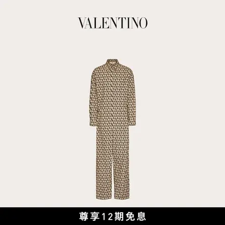 【12期免息】华伦天奴VALENTINO男士V标志印花棉质连体衣商品大图