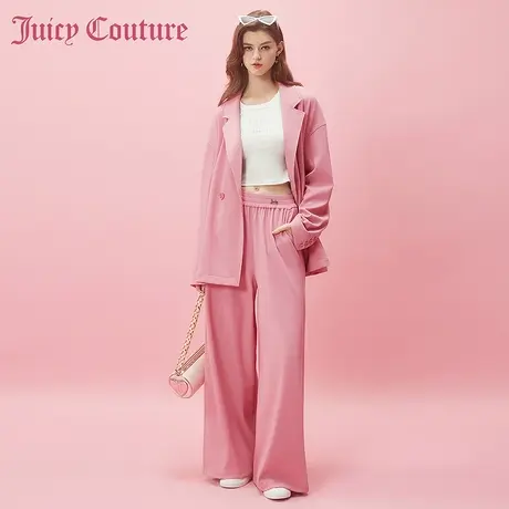 Juicy Couture橘滋2024早春日穿搭新款针织阔腿气质女士休闲裤商品大图