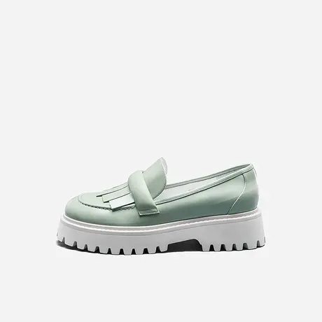 Nine West/玖熙2023年秋季新款复古流苏英伦风乐福鞋厚底学院jk鞋图片