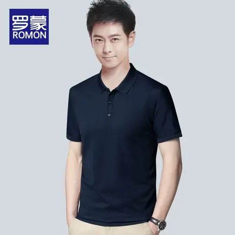 罗蒙短袖t恤男士POLO衫夏季薄款高端商务男装半袖体恤中年上衣服图片