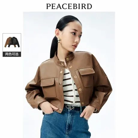 太平鸟女装春季新款PU外套A1BBE1434图片