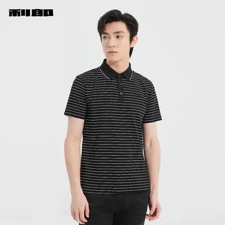 【商场同款】利郎官方短袖polo衫男条纹2025夏T恤25XTX8991Y/2Y图片