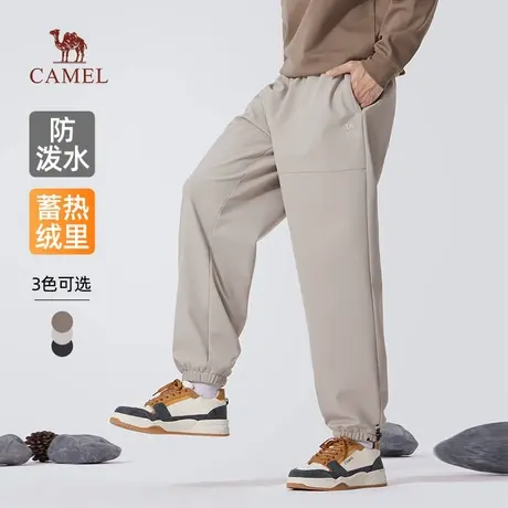 骆驼男装工装裤男2025新款冬季加绒保暖宽松束脚防泼水休闲长裤子商品大图