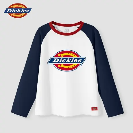Dickies童装男童长袖t恤纯棉儿童春秋季潮牌打底衫男孩薄款上衣A图片