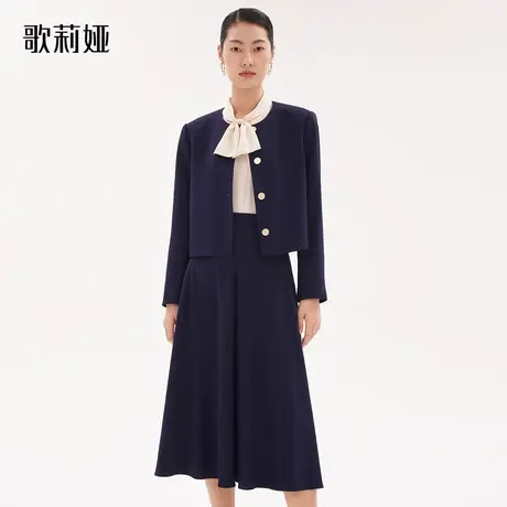 歌莉娅小香风短外套秋季新款高级感三醋酸开衫西装上衣1A9L6E170商品大图