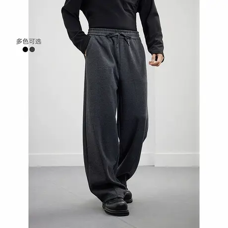 GXG男装 宽松弧形弯刀裤25年冬季新款基础百搭休闲裤#G25D024200商品大图