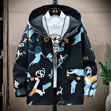 青少年男士外套2023新款春秋季潮流初高中工装夹克学生上衣服男装商品大图