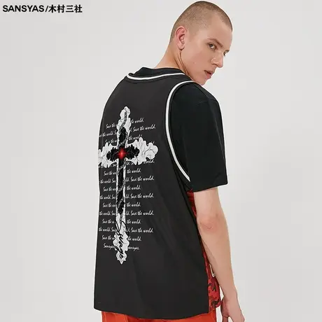 木村三社救赎系列2024年新款背心男夏季外穿宽松篮球运动吸汗商品大图