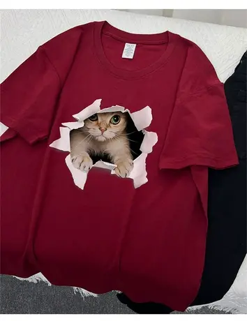 夏季新款时尚休闲小众百搭纯棉短袖t恤女韩版宽松中长款半袖上衣图片