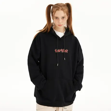 欧美潮流高街字母连帽卫衣男潮中性风潮牌ins加肥加大情侣装上衣图片