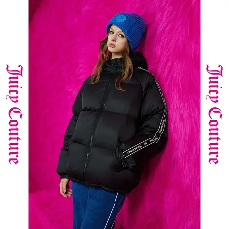 Juicy Couture橘滋女装新款上衣女外套暖酷织带女式羽绒服商品大图
