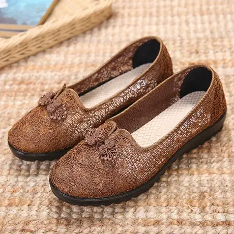 步锦轩老北京布鞋旗舰店官方女妈妈夏季凉鞋2023年新款老年人鞋子商品大图