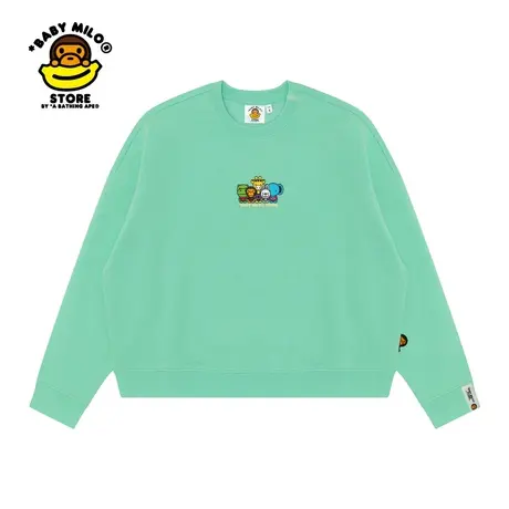 BABY MILO STORE女装秋冬卡通动物图案印花圆领卫衣3029XXL商品大图