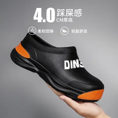雨鞋钓鱼2024新款防滑防水厚底厨师水鞋女鞋成人厨房专用工作胶鞋商品大图