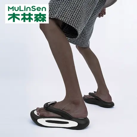 木林森人字拖男夏季透气新款外穿运动潮牌高级感防滑耐磨沙滩凉拖商品大图