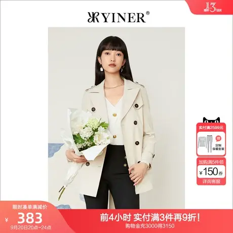 音儿美地女装2022秋季新款今年流行小个子风衣外套女商品大图